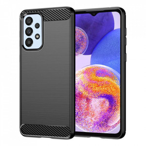 Husa pentru Samsung Galaxy A23 4G / A23 5G - Techsuit Carbon Silicone - Black - Img 1