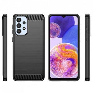 Husa pentru Samsung Galaxy A23 4G / A23 5G - Techsuit Carbon Silicone - Black - Img 2