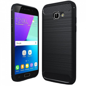 Husa pentru Samsung Galaxy A5 2017 A520 - Techsuit Carbon Silicone - Black - Img 1