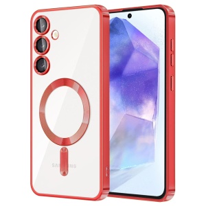 Husa pentru Samsung Galaxy A55 5G - Techsuit Luxury Crystal MagSafe - Red - Img 1