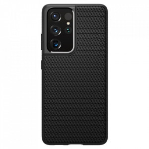 Husa pentru Samsung Galaxy S21 Ultra 5G - Spigen Liquid Air - Matte Black - Img 2