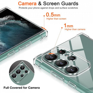 Husa pentru Samsung Galaxy S22 Ultra 5G - Techsuit Shockproof Clear Silicone - Clear - Img 3