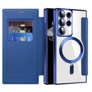 Husa pentru Samsung Galaxy S22 Ultra 5G - Techsuit SmartMag Book Case - Blue