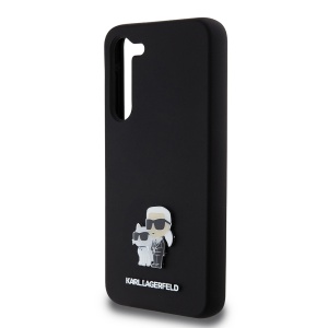 Husa pentru Samsung Galaxy S23 Plus - Karl Lagerfeld Silicone (KLHCS23MSMHKCNPK) - Karl&Choupette Metal Pin - Img 3