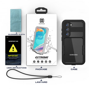 Husa pentru Samsung Galaxy S23 - ShellBox Waterproof IP68 Case - Black - Img 7