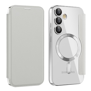 Husa pentru Samsung Galaxy S23 - Techsuit SmartMag Book Case - Gray - Img 2