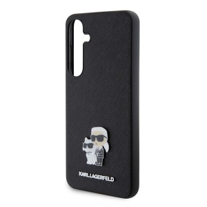 Husa pentru Samsung Galaxy S24 Plus - Karl Lagerfeld Saffiano (KLHCS24MPSAKCMPK) - Karl&Choupette Metal Pin - Img 4
