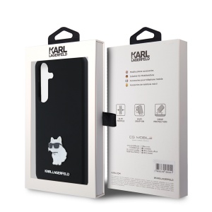 Husa pentru Samsung Galaxy S24 Plus - Karl Lagerfeld Silicone (KLHCS24MSMHCNPK) - Choupette Metal Pin - Img 7