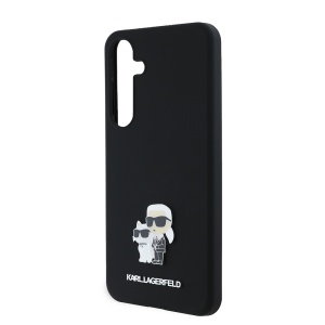 Husa pentru Samsung Galaxy S24 Plus - Karl Lagerfeld Silicone (KLHCS24MSMHKCNPK) - Karl&Choupette Metal Pin - Img 5