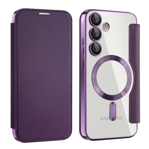 Husa pentru Samsung Galaxy S24 Plus - Techsuit SmartMag Book Case - Purple - Img 2