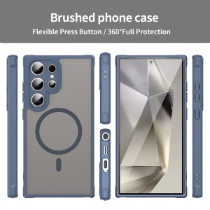 Husa pentru Samsung Galaxy S24 Ultra - Techsuit HaloFrost II MagSafe - Navy Blue - Img 3