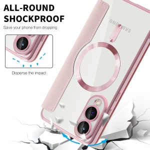 Husa pentru Samsung Galaxy S25 Edge - Techsuit SmartMag Book Case - Pink - Img 4