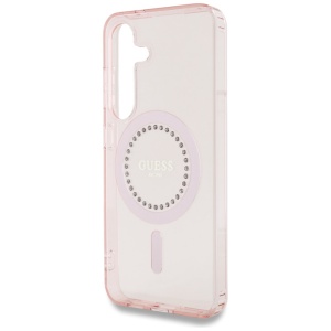 Husa pentru Samsung Galaxy S25 - Guess IML Rhinestones MagSafe (GUHMS25SPFTDTEP) - Pink - Img 5