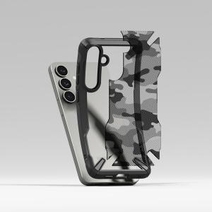 Husa pentru Samsung Galaxy S25 Plus - Ringke Fusion X Design - Camo Black - Img 5