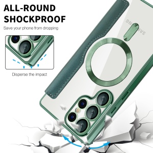 Husa pentru Samsung Galaxy S25 Ultra - Techsuit SmartMag Book Case - Green - Img 4