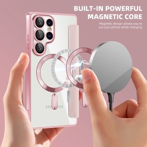 Husa pentru Samsung Galaxy S25 Ultra - Techsuit SmartMag Book Case - Pink - Img 6
