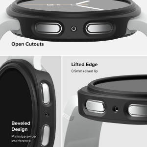 Husa pentru Samsung Galaxy Watch8 40mm (set 2) - Ringke Slim - Clear / Matte Black - Img 3