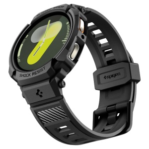 Husa pentru Samsung Galaxy Watch8 44mm + Curea - Spigen Rugged Armor Pro - Black - Img 3
