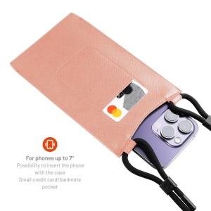 Husa pentru telefon 7" - Fixed Universal Shoulder Bag Verona (FIXVER-PEA) - Peach - Img 5