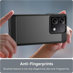 Husa pentru Xiaomi Redmi Note 13 5G - Techsuit Carbon Silicone - Black - Img 4