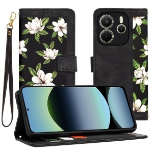 Husa pentru Xiaomi Redmi Note 14 4G (Regional) - Techsuit FlipCraft - Flowers of the Dawn