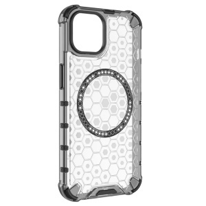 Husa transparenta pentru iPhone 14 - Techsuit HoneyComb Shield MagSafe - White - Img 3