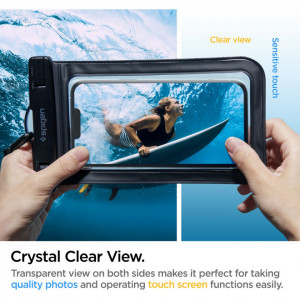Husa universala pentru telefon - Spigen Waterproof Case A601 - Black - Img 2