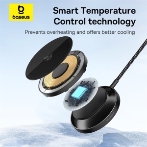 Incarcator cu Magnet, Cablu Integrat, 15W, Type-C - Baseus Simple Mini4 Air (P10278200111-00) - Cluster Black - Img 5