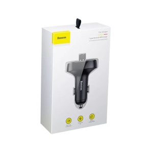 Incarcator cu Modulator pentru Masina, 2x USB, TF Card, MP3 - Baseus (CCMT000301) - Black - Img 7