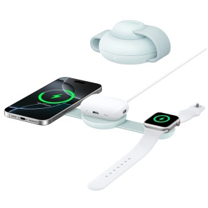 Incarcator Pliabil 3in1 MagSafe pentru Apple Phone/Pods/Watch, 15W - Anker MagGo (B25M8H61) - Green - Img 2