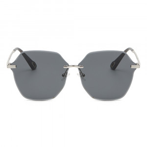 Ochelari de Soare pentru Femei - Techsuit (8195) - Silver / Gradient Gray - Img 2