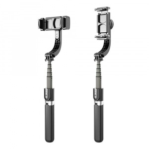 Selfie Stick cu Trepied si Telecomanda, 86cm - Techsuit (L08) - Black - Img 2