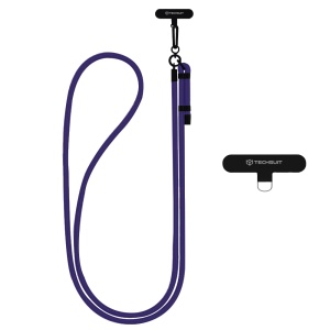Snur pentru Telefon, Carabina, Nailon Impletit, Durabil, Ajustabil, Universal - Techsuit Rope Crossbody Strap (RCS1-71) - Stormy Night