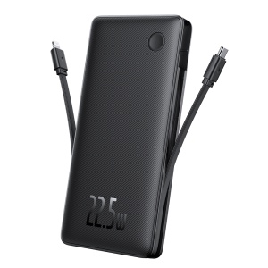 Acumulator extern Baseus Airpow Lite 10000 mAh 22.5W + cablu dual negru