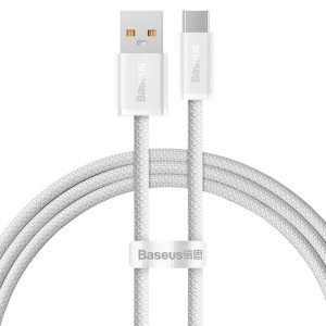 Cablu Baseus Dynamic Fast Charge USB USB-C 100W 1m alb