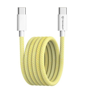 Cablu de date Type-C pentru Apple, Android, PD60W, Super Fast Charging, 1m - Techsuit (PCB114D) - Yellow - Img 2