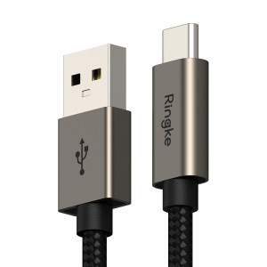 Cablu de Date USB la Type-C, 60W, 1m - Ringke - Black - Img 1