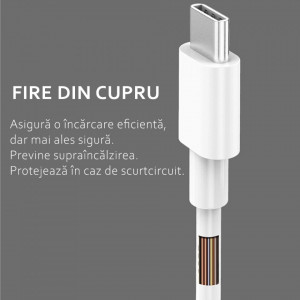 Cablu Type-C la Type-C, Super Fast Charging, 100W, 1m - Samsung (EP-DG977BWE) - White (Bulk Packing) - Img 4