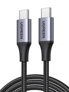 Cablu UGREEN USB-C la USB-C 100W Super Fast Power Delivery 1m Negru