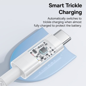 Cablu USB la Type-C, Super Fast Charging 100W, 2m - Baseus Gem (P10373002211-01) - Moon White - Img 3