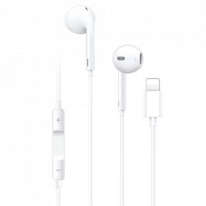 Casti Audio Stereo Lightning cu Microfon, 1.2m - Yesido (YH20) - White
