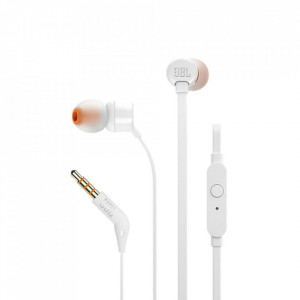 Casti cu Fir, Mufa Jack - JBL T110 (JBLT110WHT) - White - Img 2