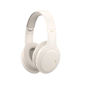 Casti fara Fir Bluetooth 5.1, AUX, USB-C, 350mAh- Havit (H633BT) - Beige - Img 1