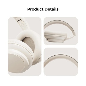 Casti On-ear, Bluetooth V5.4, 400mAh, Type-C - Havit (H619BT) - White - Img 3