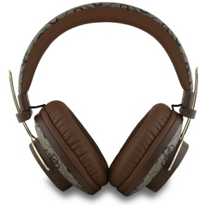 Casti On-ear fara Fir, Bluetooth 5.3, ENC, USB-C, 300mAh - Guess 4G Metal Logo (GUBHS72P4FC4MW) - Brown - Img 3
