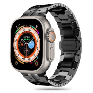 Curea pentru Apple Watch 1/2/3/4/5/6/7/8/9/10/SE/SE 2/Ultra/Ultra 2 (42/44/45/46/49mm) - Techsuit Watchband (W063) - Black