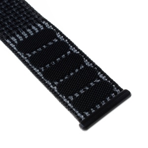 Curea pentru Apple Watch 1/2/3/4/5/6/7/8/9/10/SE/SE 2/Ultra/Ultra 2 (42/44/45/46/49mm) - Fixed Nylon Strap - Reflective Black - Img 3