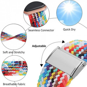 Curea pentru Apple Watch 1/2/3/4/5/6/7/8/9/10/SE/SE 2/Ultra/Ultra 2 (42/44/45/46/49mm) - Techsuit Watchband (W032) - Atlantic Blue - Img 6
