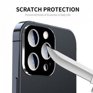 Folie Camera pentru iPhone 15 Pro / iPhone 15 Pro Max - Techsuit Full Camera Glass - Black - Img 4