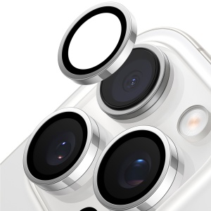 Folie Camera pentru iPhone 16 Pro Max - Torras Lensguard Camera Protector - Titanium Grey - Img 2